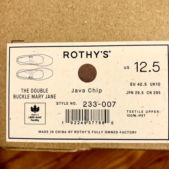 Rothy's Double Buckle Mary Jane in Java Chip size 12.5 - Picture 5 of 5